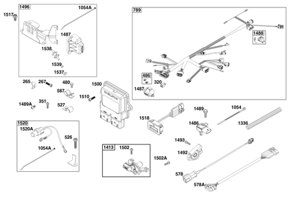 Part Location Diagram of 847811 Briggs and Stratton Wire Assembly